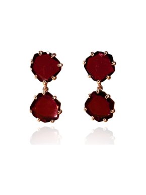 Annoushka Shard 18ct Rose Gold Garnet Drop Earrings