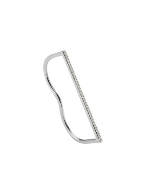 Monica Vinader Diamond Double Finger Ring