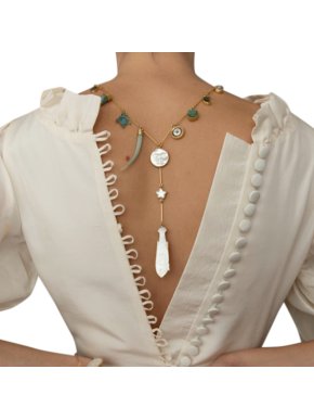 Grainne Morton Gold plated Silver 'Man On The Moon' Necklace