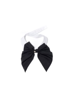 Catherine Osti Black & White Wool & Cotton Chris Collar