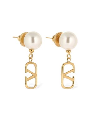 Valentino Garavani Faux Pearl Vlogo drop earrings