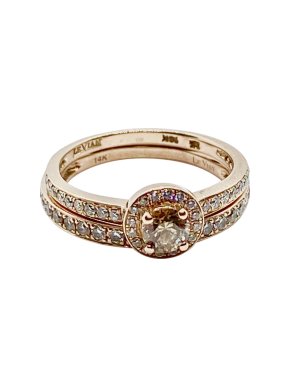 Le Vian 14ct Rose Gold Diamond Ring & Diamond Band