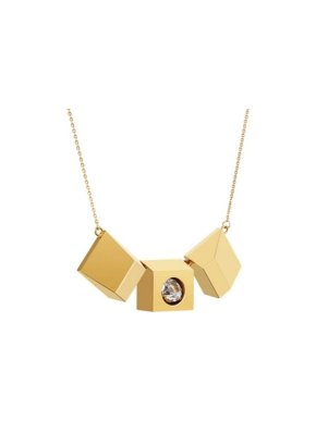 Ruifier Gold Plated Icon Motion Pendant Necklace