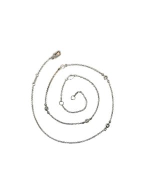 Magerit 18ct White Gold Diamonds by The Yard Necklace