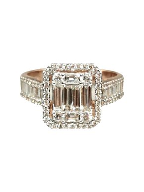 Bespoke 2.99 ct diamond cluster ring