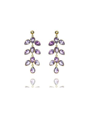 Opuline Amethyst Tasmin Drop Earrings