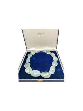 Cassandra Goad Aquamarine Beaded Necklace