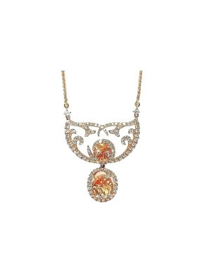 William & Son by Sarah Ho 18ct Rose Gold Morganite & Diamond Necklace