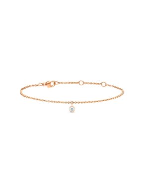 De Beers 18kt Rose Gold Clea One Diamond Bracelet