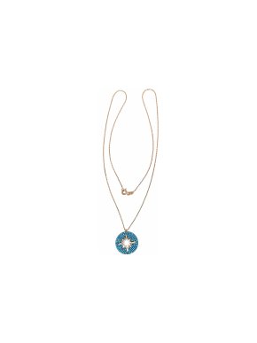Bespoke Turquoise 14ct Yellow Gold Pendant Necklace