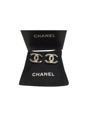 Chanel Baguette Crystal CC Earrings