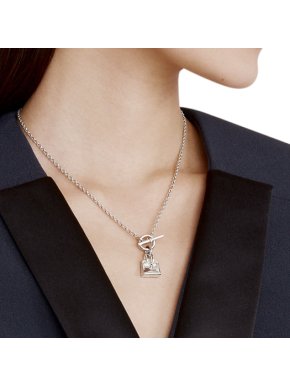 Hermes Silver Tone Amulette Birkin Necklace