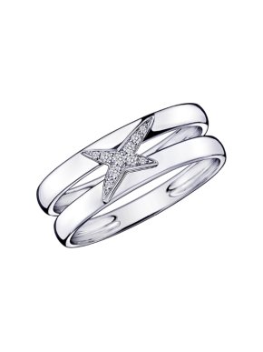 Mauboussin Maboussin 18ct White Gold Etoilement Divine Ring