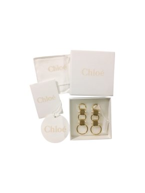 Chloe Gold Tone Faux Pearl Drop Earrings