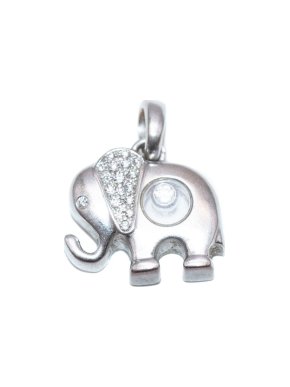 Chopard White Gold Happy Diamond Elephant Pendant