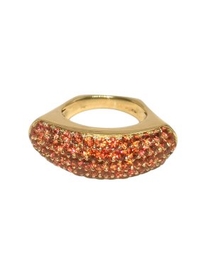 Adler 18ct Yellow Gold Orange Sapphire Julia Ring