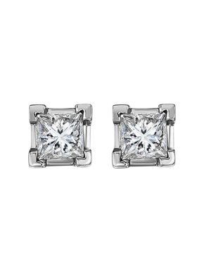 Bespoke Diamond Solitaire 18ct Gold Earrings