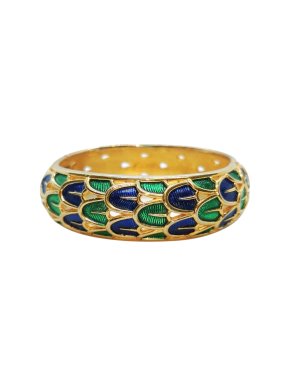 Marcel Boucher Vintage Gold Tone Enamel Bracelet