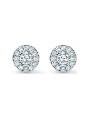 Mappin & Webb 18ct White Gold Fonteyn Diamond Halo Earrings