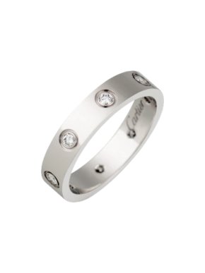 Cartier 18ct White Gold Full Diamond Love Ring