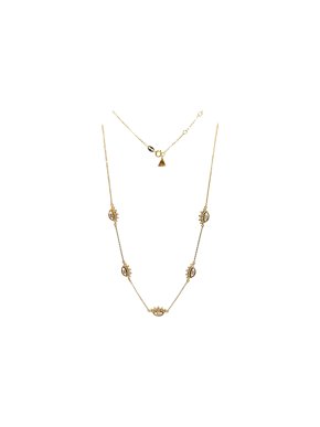 Bespoke 18ct Yellow Gold Diamond Eye Pendants Chain Necklace