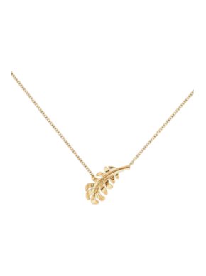 Chanel 18K Yellow Gold 1932 Plume Necklace