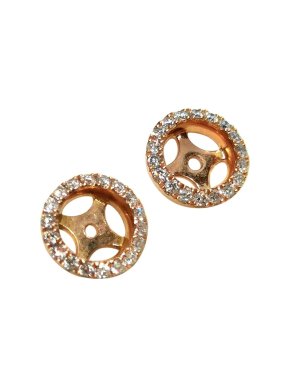 William & Son 18ct Rose Gold Diamond Halos