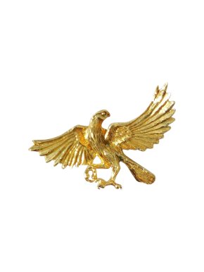URart 18ct Yellow Gold Handmade Eagle Pin Brooch