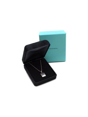 Tiffany & Co Sterling Silver Makers Square Pendant