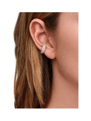 Tom Wood Project Thick Zirconia Gold The Ear Cuff