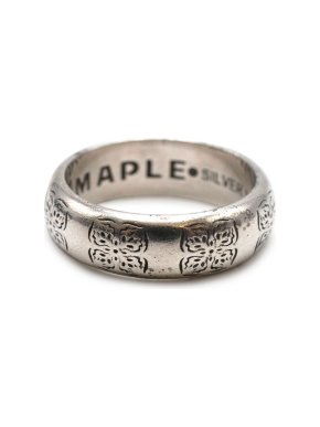 Maple Sterling Silver Floral Engraved Ring