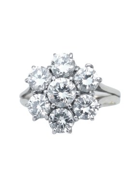 Bespoke Vintage Yellow Gold Diamond Cluster Ring