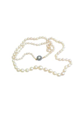 Bespoke Antique Diamond Pearl Necklace