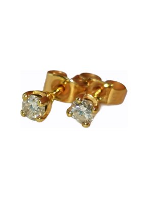 Bespoke Yellow Gold Diamond Stud Earrings