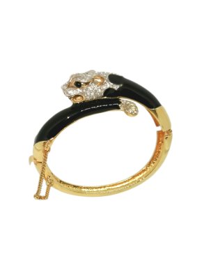 Panetta Vintage Crystal Panther Bracelet