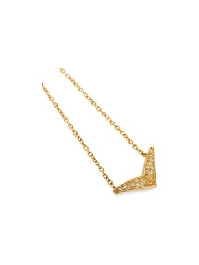 Dior Crystal Embellished Arrow Necklace