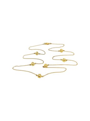 Bespoke Diamond Flower by the Yard Yellow Gold Necklace