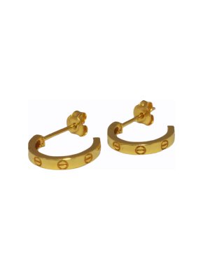 Bespoke 18ct Yellow Gold Huggie Earrings