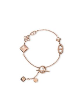 Hermes Ronde 18ct Rose Gold Multi Bracelet