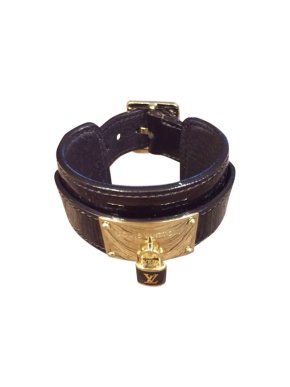 Louis Vuitton Burgundy Patent Leather Bracelet