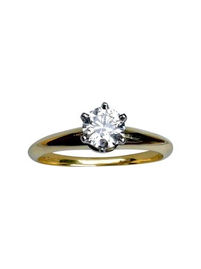 Tiffany & Co. Vintage 18ct Yellow Gold Diamond Solitaire Ring