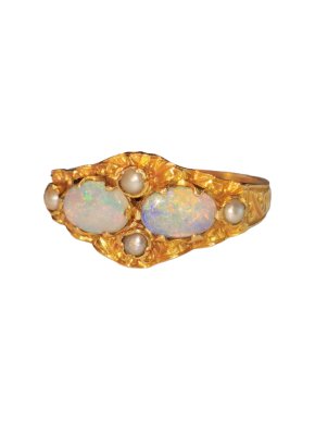 Bespoke Opal & Seed Pearl Ring