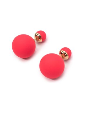 Dior Matte Coral Pink Miss En Dior Tribal Earrings