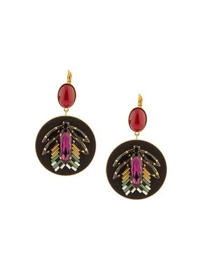 Satellite Paris Japanese Peal and crystal gem earrings