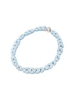 Bottega Veneta Pastel Blue Crystal Embellished Necklace 1