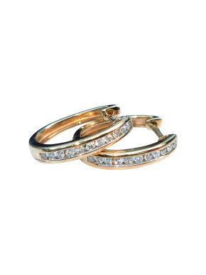 Bespoke Yellow Gold Diamond Hoop Earrings