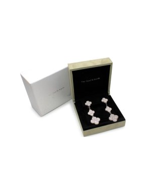 Van Cleef & Arpels Magic Alhambra White Gold & Diamond Earrings