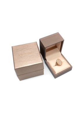 Bvlgari 18k Pink Gold Pave Diamond Bvlgari-Bvlgari Ring - Size 6