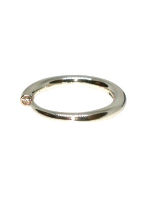 Paul Finch Sterling Silver Diamond Tusk Ring