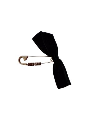 Dior Velvet Bow DIOR Safety Pin Brooch